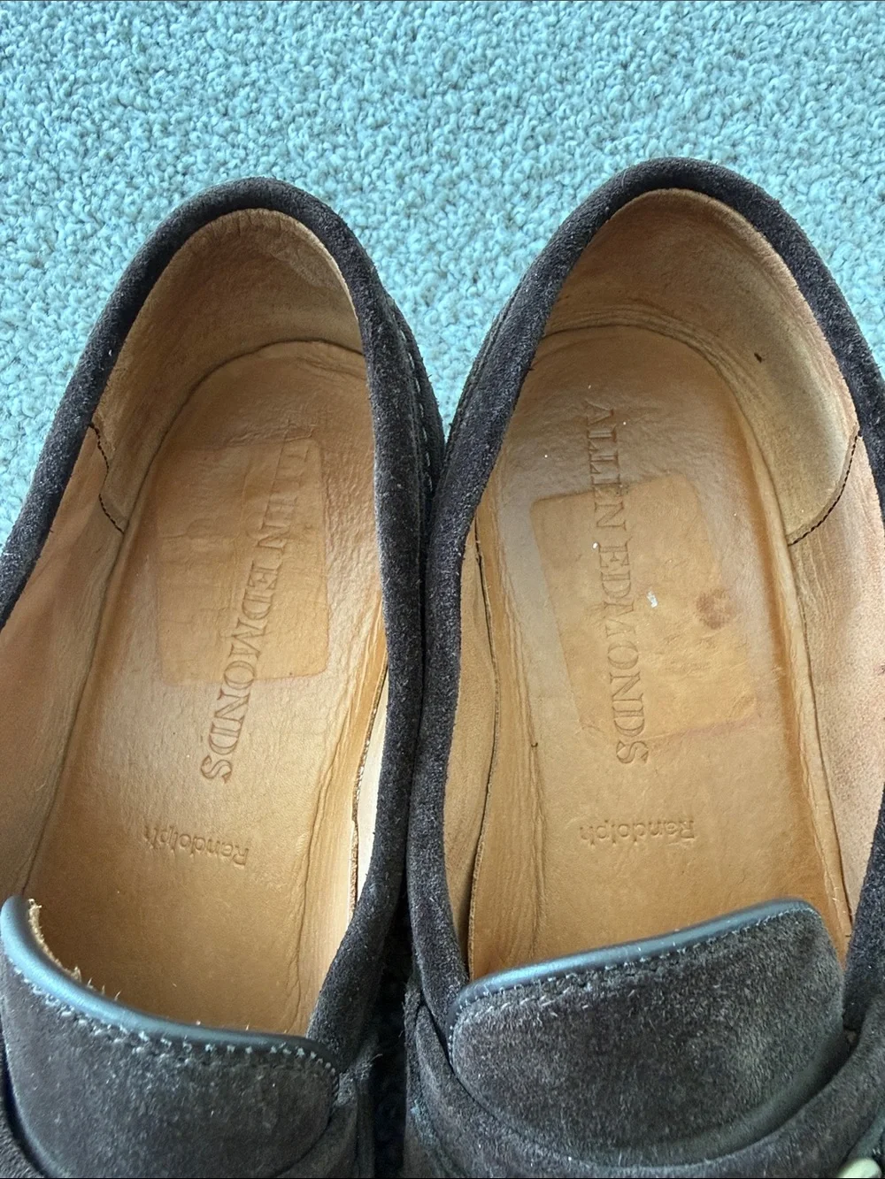 Men’s Brown Suede Allen Edmonds Randolph Bit Loafer 11